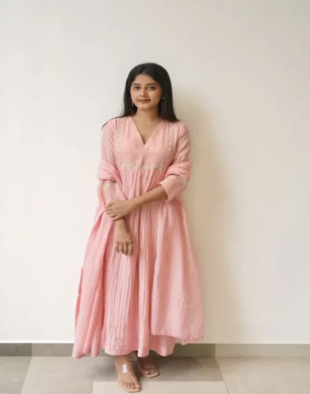 Dhriti Mul Chanderi Kurta Set